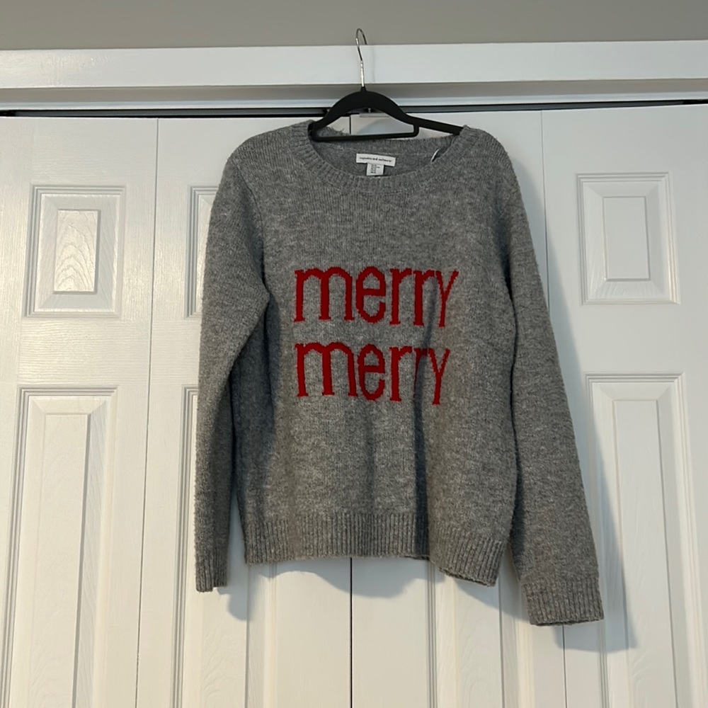 XL grey Cupcakes and Cashmere Merry Merry sweater. So soft!